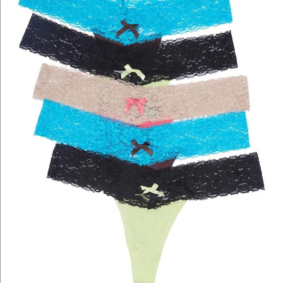 Honeydew Intimates Other - Honeydew Intimates Lace Trim Thong, Pack of 5, M/L